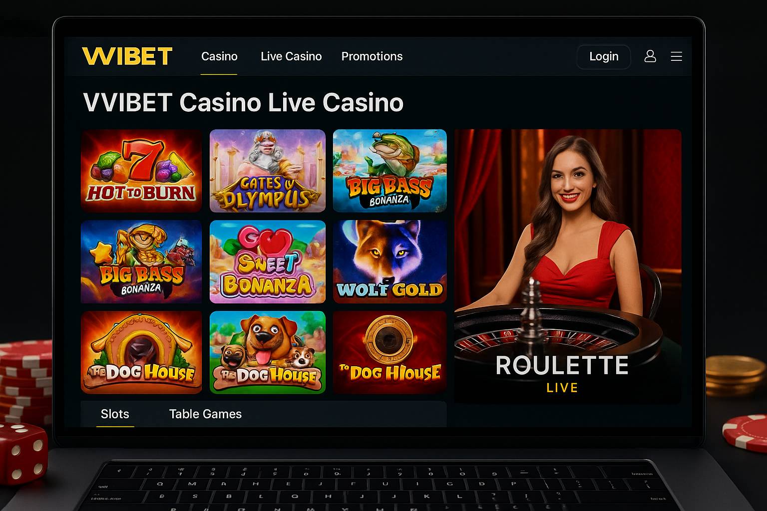 O VVIBET Live Casino lança promoções regularmente